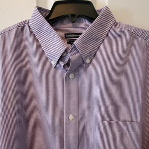 Purple plaid short sleeve shirt